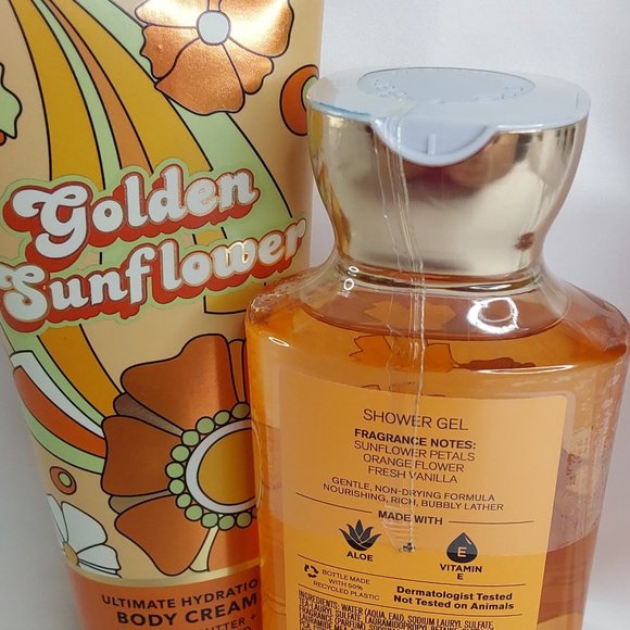BATH & BODY WORKS 'GOLDEN SUNFLOWER' 2-PIECE BODY WASH, CREAM SET 'DISCO EDITION - Picture 9 of 14